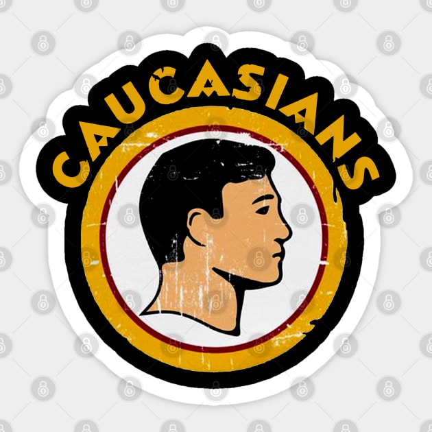 Caucasians Sticker by CarryOnLegends